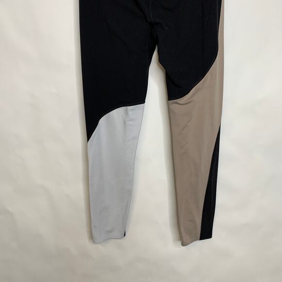 Athleta Black Taupe White Colorblock Leggings Sz Small - Picture 8 of 11